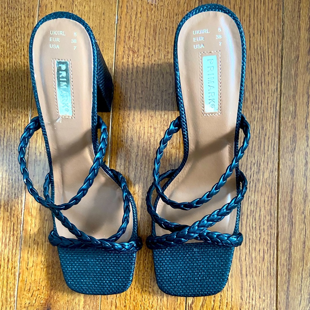 Primark Black Block Heel Sandal